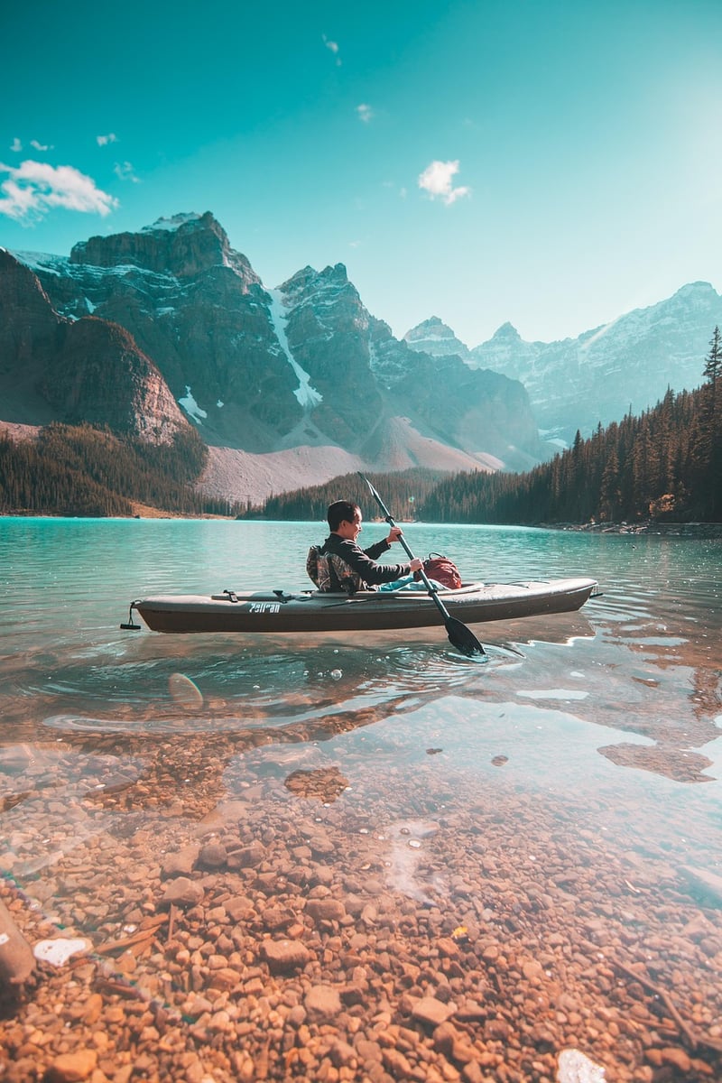 Kayaking in the sea